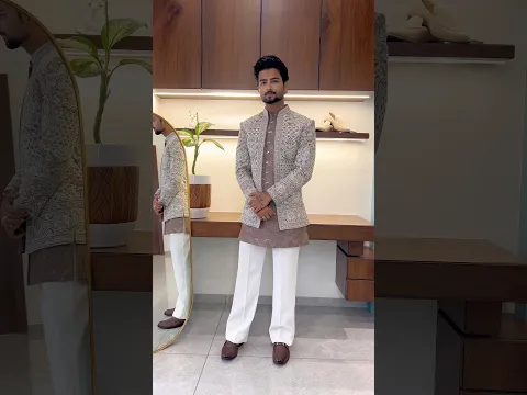 The Pastel Élégance Indowestern | MAYUR Designer #indowestern #fashion #youtubeshorts #mensfashion