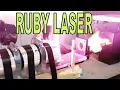 Giant 13kJ RUBY LASER CANNON Test Shots and Overview