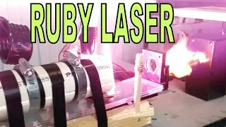 Giant 13kJ RUBY LASER CANNON Test Shots and Overview