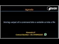 Complete Shell Scripting How to store output of a command into a variable or into a file