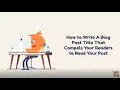 How to Write A Blog Post Title That Compels Your Readers to Read Your Post