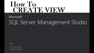 How To CREATE VIEW SQL Server Management Studio 2016