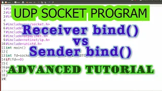 UDP Socket Programming Advance UDP Socket Program Bind function client and server side Socket