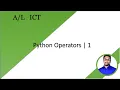 AL ICT Python Operators Part 1