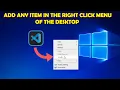How to add any ITEM in the CONTEXT MENU OF THE DESKTOP