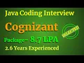 Cognizant Java Coding Interview Question Answers