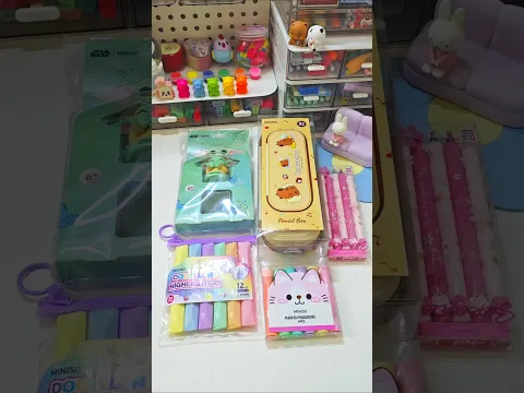 Unboxing new Miniso stationery items ✨️💕 #cute #asmr #stationery #shorts #youtubeshorts