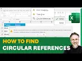 How to Find Circular References in Excel Circular Reference Warning - How to Fix