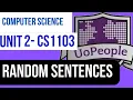 CS1103 unit 2 - Random Sentence generator program