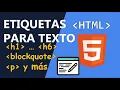 HTML Text Tags Free HTML Course for Beginners