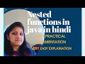 NESTED FUNCTIONS IN JAVA PROGRAMM USING NESTED FUNCTIONS CHAPTER 6 ICSE BE
