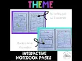 Teaching Theme in Literature Interactive Notebook Pages
