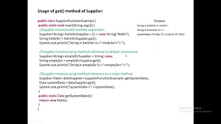 Java 15 Supplier Interface in Java 8