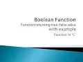 64 - Boolean Function Function returning Value Check numbers is Perfect or not