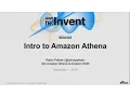 AWS re Invent 2016 NEW LAUNCH Intro to Amazon Athena - Analyze data in S3 using SQL BDA303