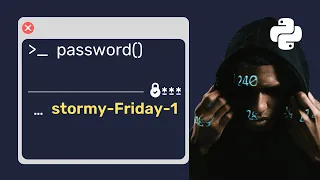 PYTHON - How to Write a Password Generator English Words Random Numbers and Special Characters