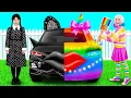 इंद्रधनुष कार बनाम काली कार चुनौती | पागल शरारत विचार KiKi Challenge