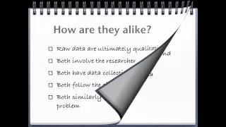 RESEARCH 1 - 5 - Differences in Quantitative and Qualitative Research