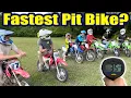 RADAR TESTED - Which Pit Bike is the FASTEST Honda CRF110 vs Yamaha TTR110 vs Kawasaki KLX110