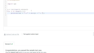 Day 5 Loops - Python Hackerrank
