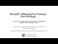 DIFUZZRTL Differential Fuzz Testing to Find CPU Bugs