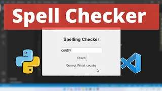 Spell Checker application using Tkinter Python in Visual Studio Code