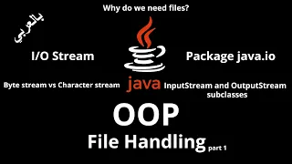 JAVA - File Handling java io Byte Character stream InputStream OutputStream subclasses