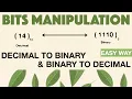 Bits Manipulation Decimal to Binary Binary to Decimal Competitive Programming
