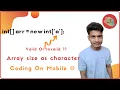 int arr new int a possible or not char a as array size codeYourslf