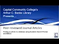 Finding Database Articles with EBSCO