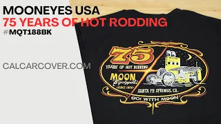 Mooneyes USA 75 Years of Hot Rodding T Shirt MQT188BK