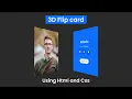 How to Make A 3d Flip Card With Html and Css