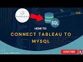 How to connect Tableau with MySql connector installation Sql
