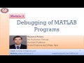 Lecture-46 Debugging of MATLAB programs