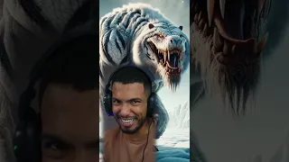 اندماج النمر الابيض مع التمساح 