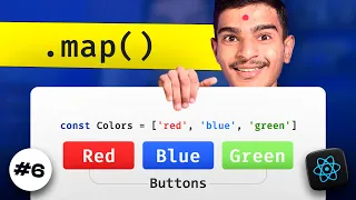 ReactJS map Method Explained in Hindi Render List Colorful Buttons Dynamically