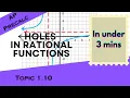 Holes in Rational Functions in Under 3 mins AP Precalculus Topic 1 10
