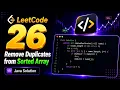 LeetCode 26 in 60 Seconds Two Pointers Solution