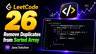 LeetCode 26 in 60 Seconds Two Pointers Solution