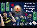 20x4 I2C LCD display on Raspberry Pi Pico W
