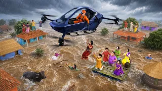 Gaon Ki Udne Wali Car | Electric Flying Car Ka Desi Jugaad Hindi Kahaniya Moral Stories