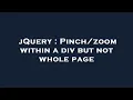 jQuery within a div but not whole page