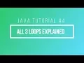 Java Tutorial While Loops Do-While Loops and For Loops