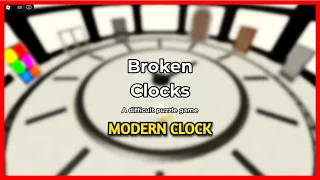 Broken Clocks Escape Room MODERN CLOCK Walkthrough Roblox