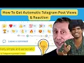 Telegram Unlimited Free Reaction Trick How To get free reaction in telegram post