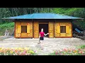 Download Lagu Complete Dream Log House: Build Wooden Shelves \u0026 Apply Anti-Mold Paint | Log Cabin in the Forest