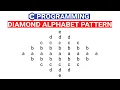 C Program to Print Diamond Pattern Using Alphabets Diamond of Alphabets in C C Programs