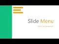 How to create slide menu html css js
