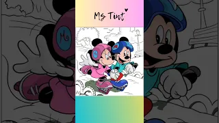 Roller Skating Fun with Mickey and Minnie Mouse Coloring Page Shorts
