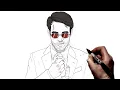 How To Draw Daredevil Matt Murdock Step By Step Marvel
